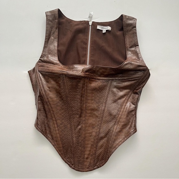 Miaou Campbell Corset in Chocolate Python - Picture 1 of 6